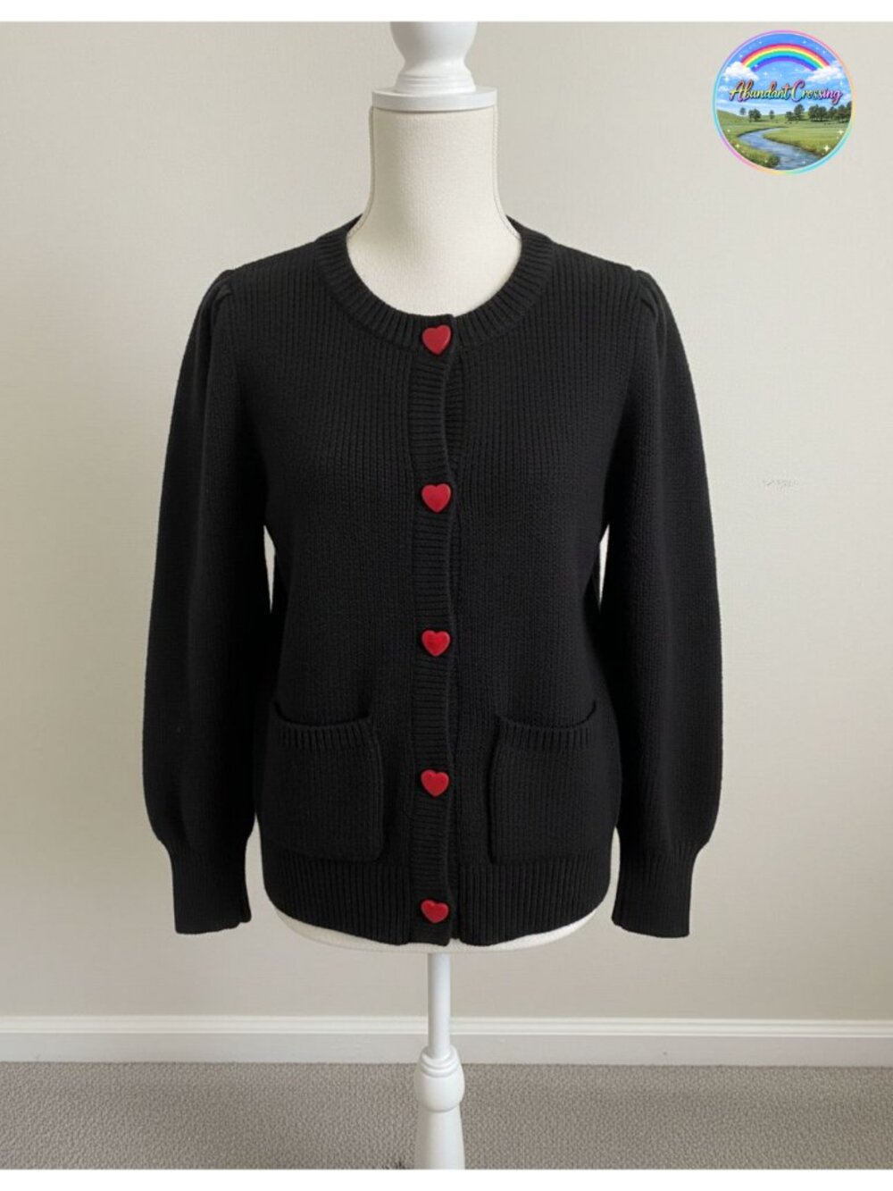 Womens Chunky Open Front Button Up Cardigan Sweater Hip Length